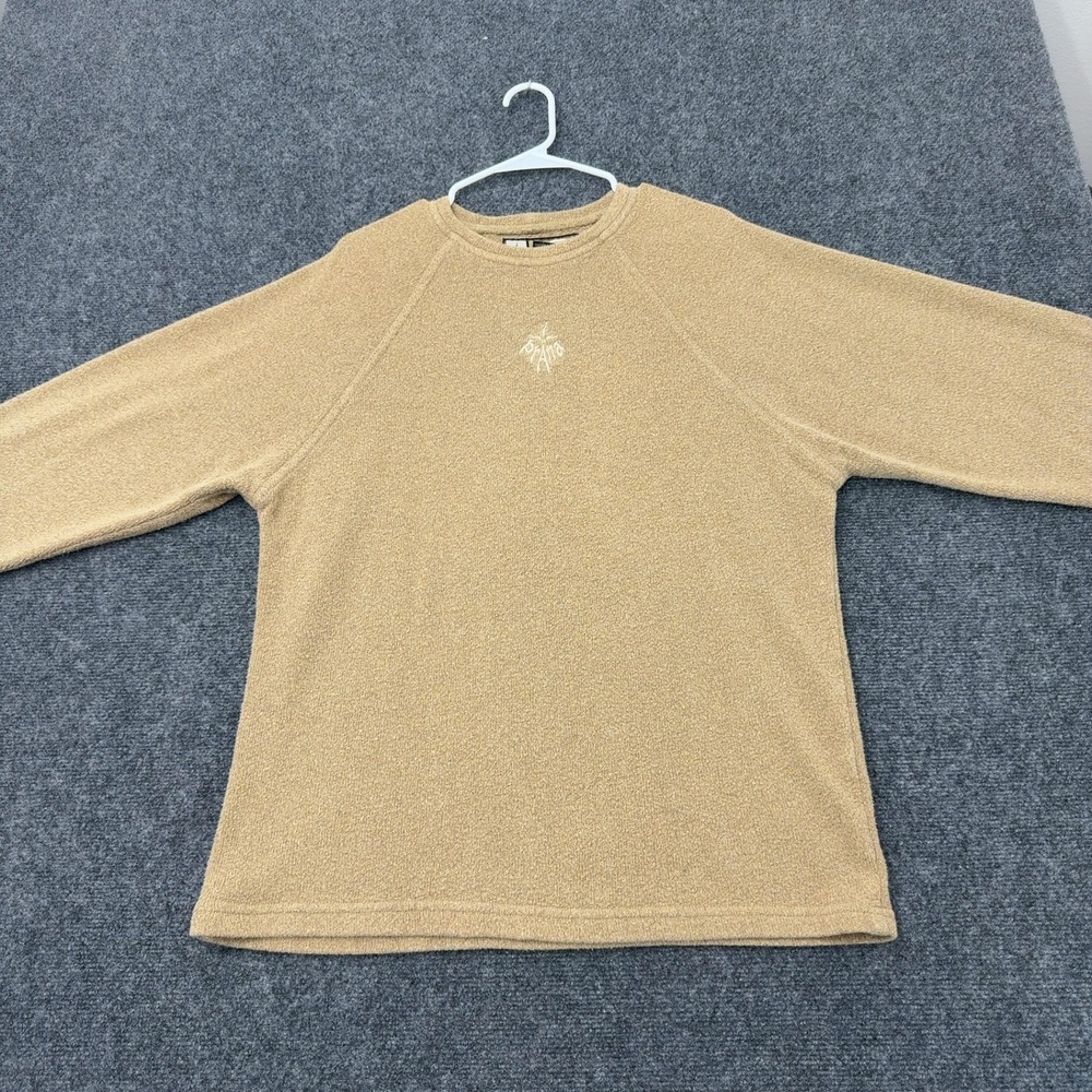 Vintage Prana Sweatshirt Mens XL Tan Cotton Blend Textured Pullover Gorpcore